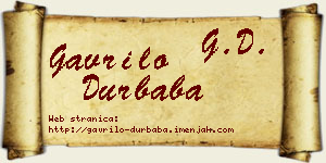 Gavrilo Durbaba vizit kartica